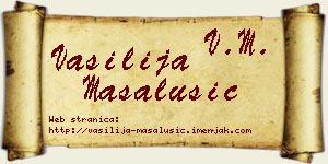 Vasilija Masalušić vizit kartica